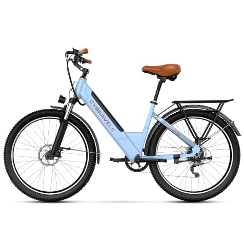 1000 Peak Electric Bike for Adults, 80 Miles Removable Battery, 26" 7-Speed D960