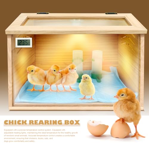 Chicken Brooder Box for Chicks, Small Coop, 15.7 x 12 x 12 inches P7487