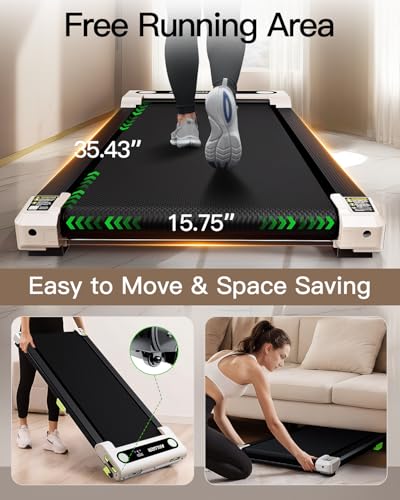 Akluer Walking Pad with Incline, 2.5 HP Under Desk Treadmill for Home L144230