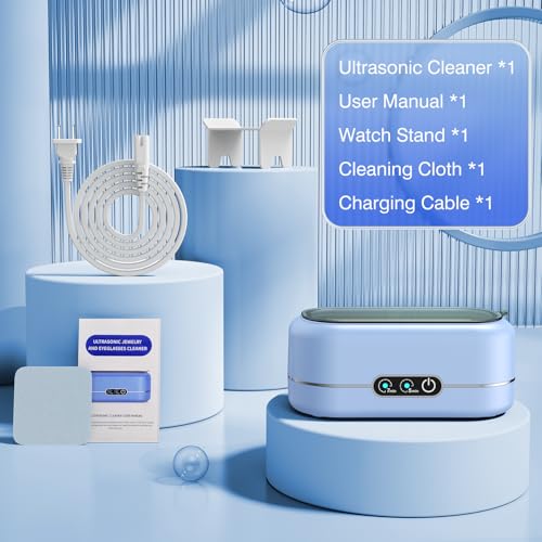 AI Ultrasonic Jewelry Cleaner 50KHz with 304 Stainless Steel Tank M16656