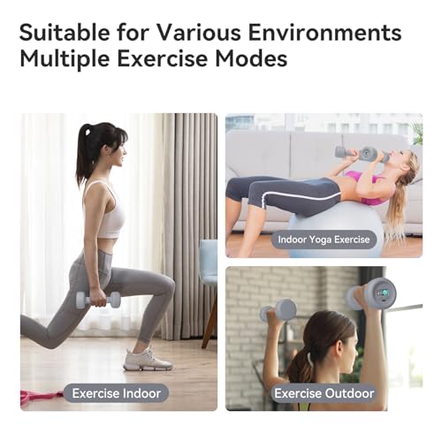 Smart Dumbbells Set with Speaking Display - Home Gym Exercise Equipment - Set of 2 C53647