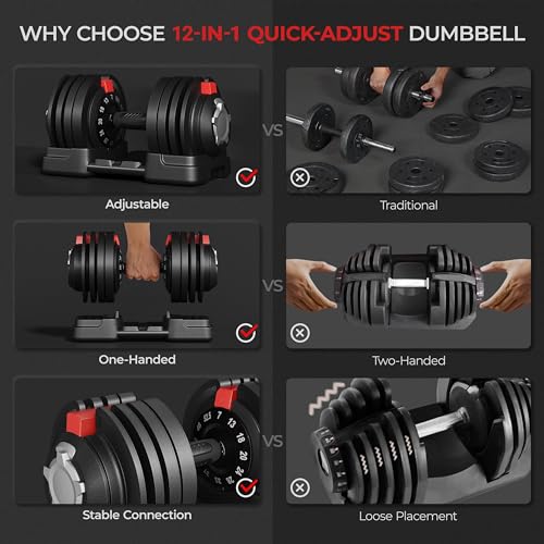 Yaheetech Adjustable Dumbbell Set with Anti-Slip Handle for Home Gym J871148