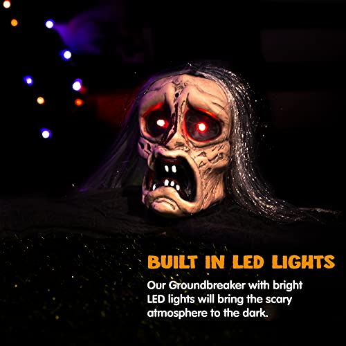 JOYIN Halloween Zombie Decoration Outdoor with Glowing Eyes and Sound T9391