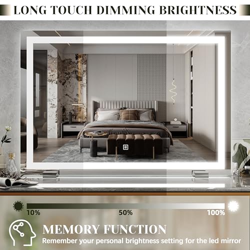 Vanity Mirror with Lights, 12.6"×15" LED Makeup Mirror, Touch Control Dimmable D52089