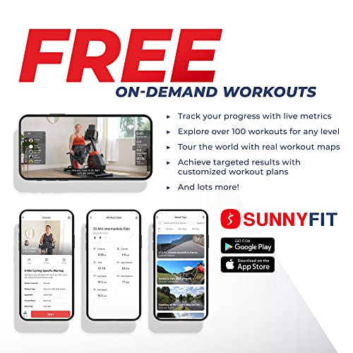 Sunny Health & Fitness Elite Recumbent Cross Trainer & Elliptical Machine with Arm Exercisers M861