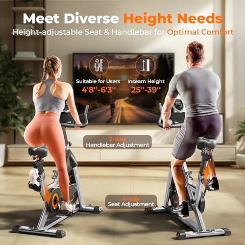 YOSUDA Exercise Bike, Magnetic Indoor Cycling Bike for Home with App Y907945