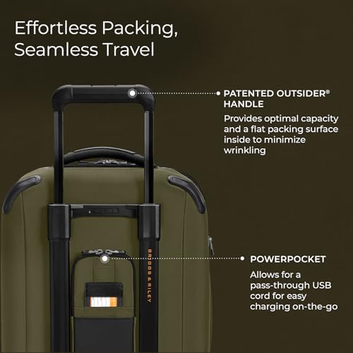 Briggs & Riley 22" Carry On Expandable Spinner - Softside Luggage, Black G487462