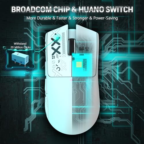 Attack Shark X11 59g Superlight Wireless Gaming Mouse with RGB Charging Dock, Black W869