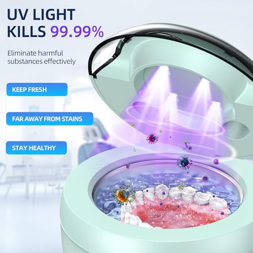 Ultrasonic Retainer Cleaner for Dentures, Mouth Guards, Braces, Jewelry, 200ML, 45kHz X607