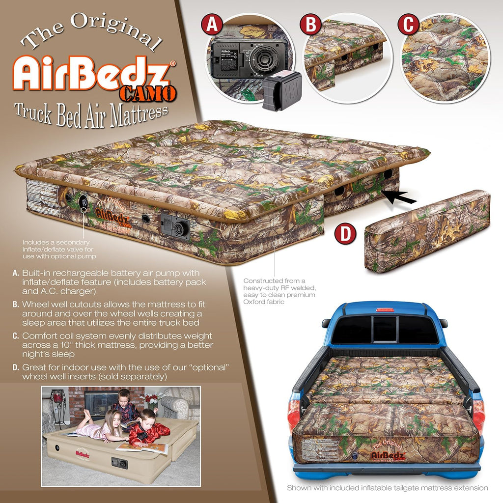 Pittman Tacoma Truck Bed Mattress 5.5 ft Airbedz Original for Mid Size Short Bed G3814