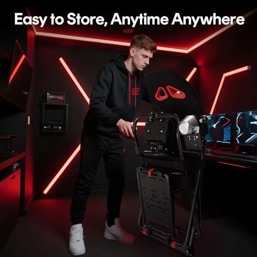 RACGTING Foldable Racing Simulator Cockpit for G920 G29 G923, Thrustmaster, Xbox PS5 PS4 PC F455906