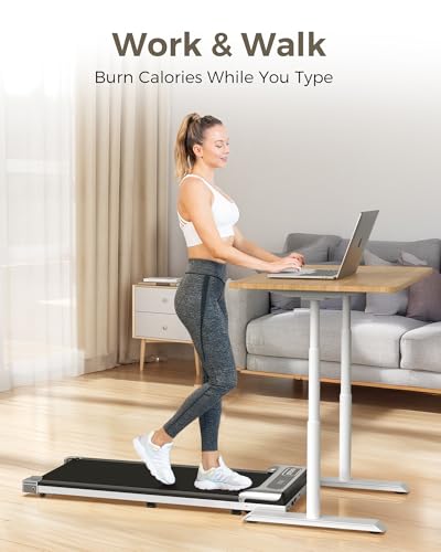 Under Desk Treadmill 2.5 HP Portable Walking Pad with Remote Control, Silver T6880