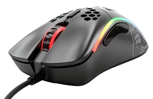 Glorious Model D Wired Gaming Mouse - 68g Honeycomb RGB Ergonomic, Matte White M160012