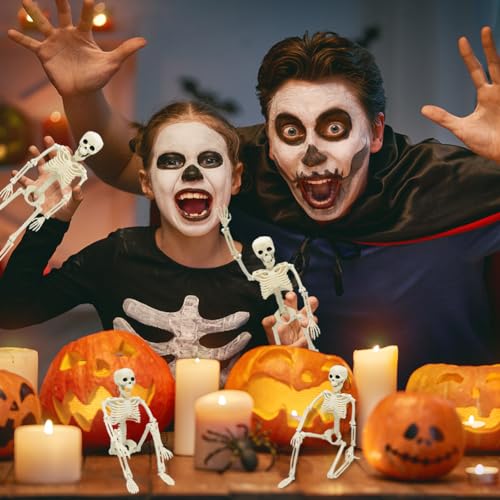 Life Size Skeleton with Posable Joints for Halloween Decor R4204