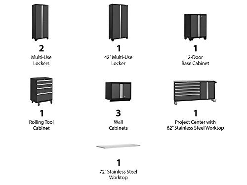 NewAge Products Bold Series Gray 10 Piece Garage Cabinets S1630