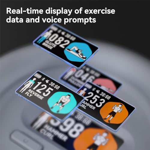 Smart Dumbbells Set with Speaking Display - Home Gym Exercise Equipment - Set of 2 C53647
