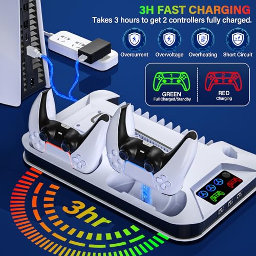 PS5 Cooling Station with Controller Charging for PlayStation 5 Slim & Pro N2468