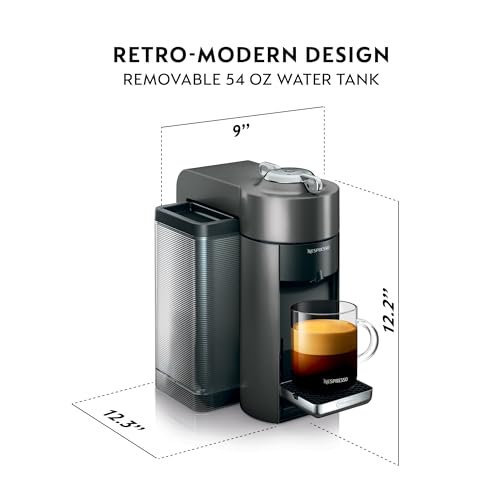 Nespresso Vertuo Coffee and Espresso Maker by De'Longhi, Graphite Metal E903048