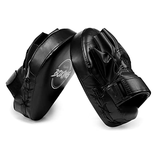 Valleycomfy Boxing Curved Focus Punching Mitts Leatherette Training Pads D262