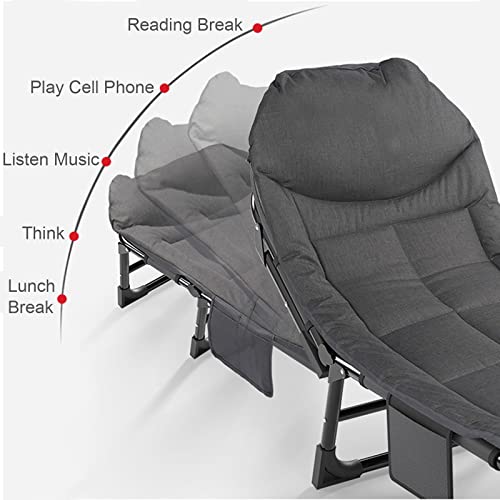 GeRRiT 3 in 1 Folding Camping Cot Bed, 5 Positions Adjustable Lounge Chair X23336