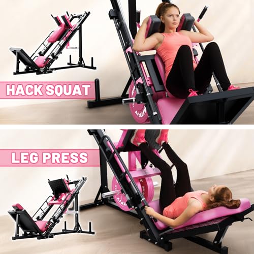 RitFit Leg Press Hack Squat Machine, Adjustable for Home Gym E5729