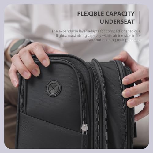 Verage Under Seat Luggage with Wheels, Softside Spinner Carry On, Navy 14-Inch A51804
