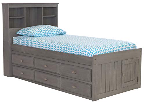 Discovery World Furniture White Full Bookcase Bed with 6 Drawers Z895159
