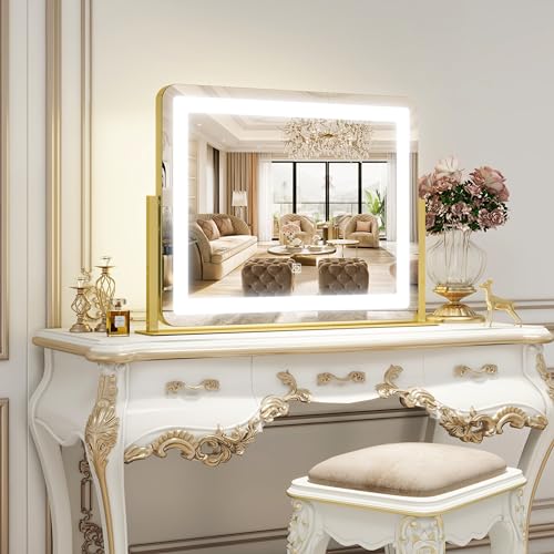 Vanity Mirror with Lights, 12.6"×15" LED Makeup Mirror, Touch Control Dimmable D52089