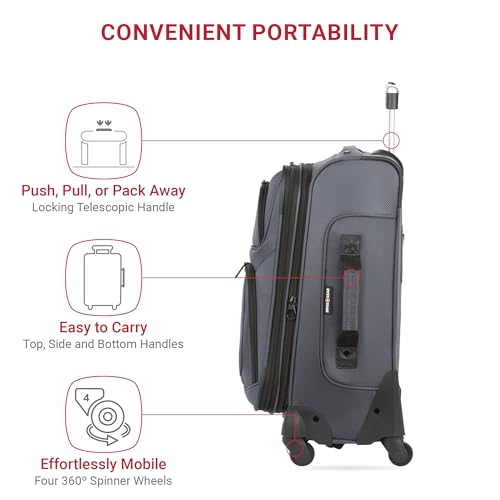 SwissGear Sion Softside Expandable Luggage, Black, 29-Inch C81483