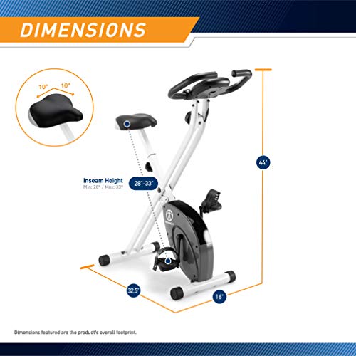 Marcy Foldable Upright Exercise Bike with Adjustable Resistance H1253