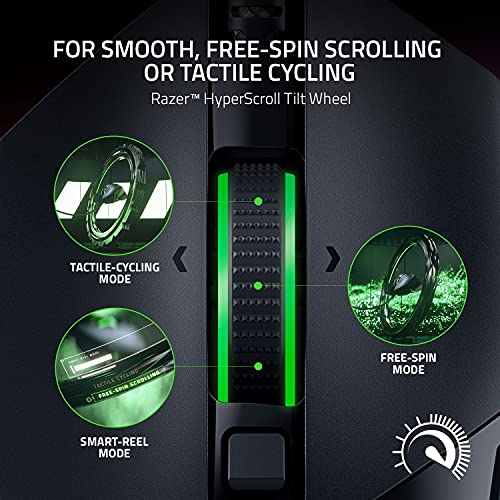 Razer Basilisk V3 Ergonomic Gaming Mouse with Chroma RGB, 26K DPI, 11 Programmable Buttons, Classic Black A5165
