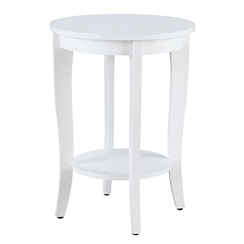 Convenience Concepts American Heritage Round End Table, Black