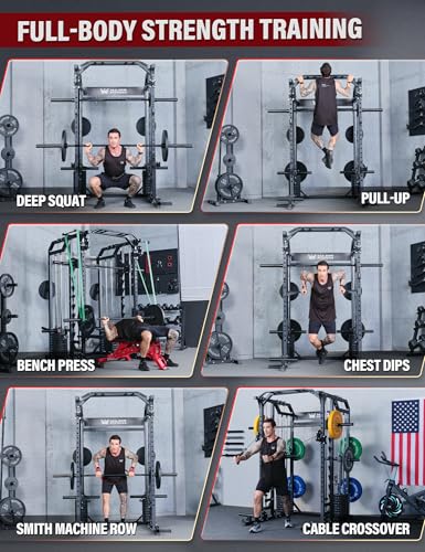 Major Fitness Smith Machine Drone2 Premium All-in-One Home Gym with Aluminum Pulley Set J82580