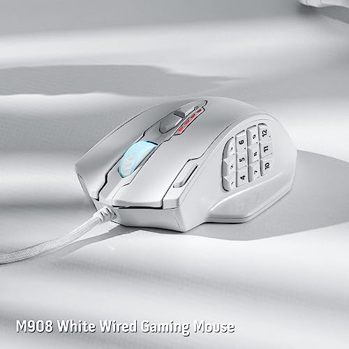 Redragon M908 Impact RGB MMO Gaming Mouse with 12 Side Buttons, 12400 DPI U713989