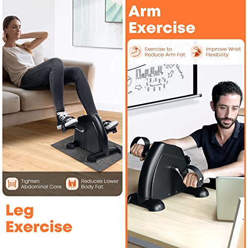 Mini Exercise Bike, AGM Under Desk Pedal Exerciser with LCD Display F9243