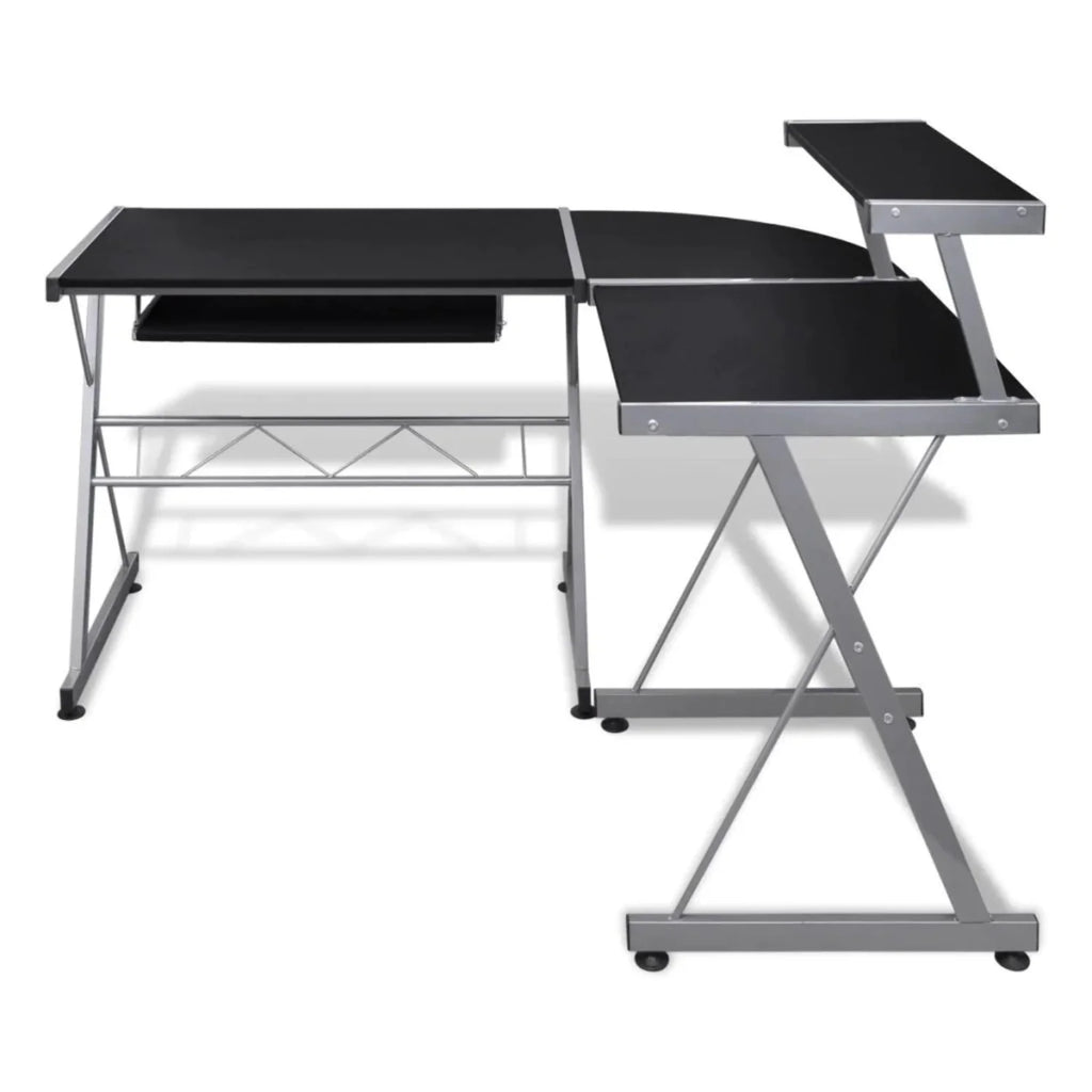 Computer Desk with Pull Out Keyboard Tray, Black B369