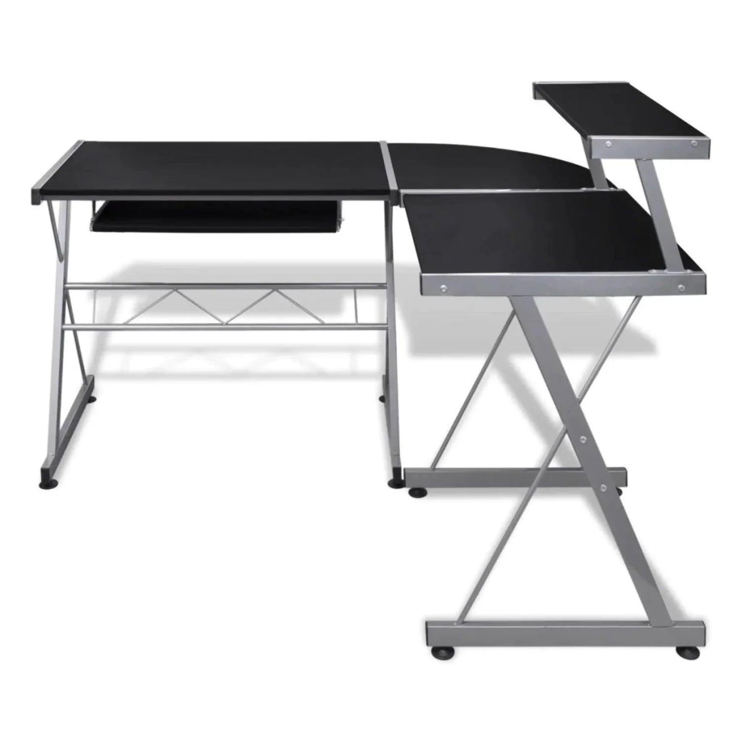 Computer Desk with Pull Out Keyboard Tray, Black B369