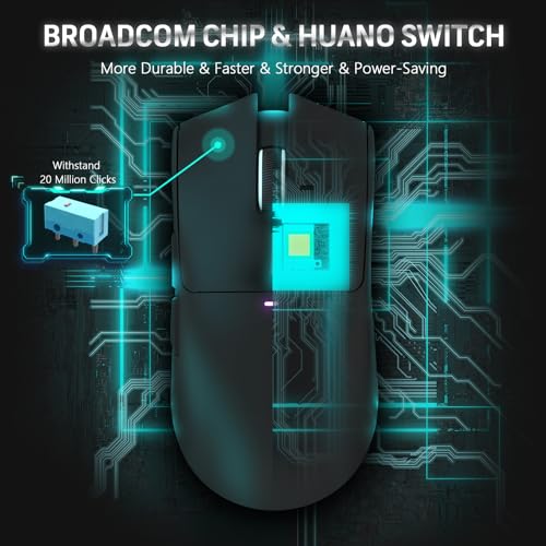 Attack Shark X11 59g Superlight Wireless Gaming Mouse with RGB Charging Dock, Black W869