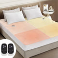 Twin XL Waterproof Heated Mattress Pad, 9 Heat Settings, Auto Off, Machine Washable, White, 39" x 80" x 17.3" Deep Pocket, Multi-Zone, Smart Digital Control, 5-Year Warranty
