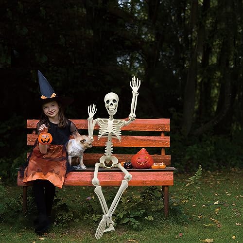 UMEELR 5.9FT Poseable Life Size Skeleton for Halloween Decoration B873000