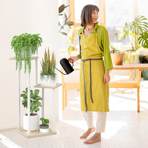 6 Tier Metal Wood Corner Plant Stand Indoor Outdoor H78199