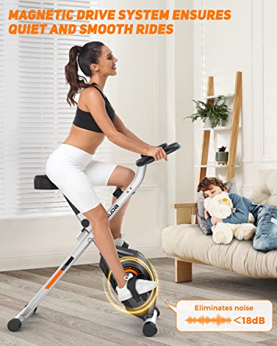 YOSUDA Folding Exercise Bike - Stationary Bike for Home Gym Z504
