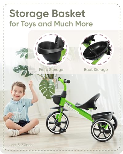 KRIDDO Kids Tricycle for Toddlers Age 2-5 Years, Blue P72011