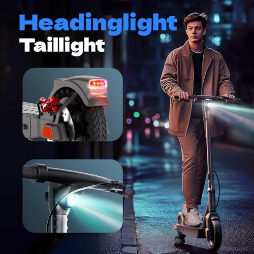 SISIGAD Electric Scooter for Adults, 10" Tires, 600W Motor, 22 MPH, 30 Miles Range, Foldable O1563