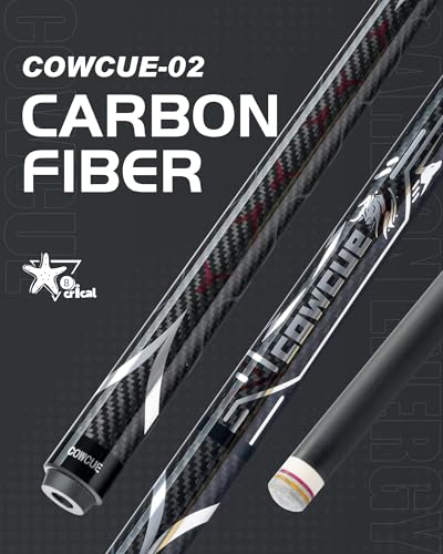 CRICAL Carbon Fiber Pool Cue Stick 58" with 12.5mm Tip J317692