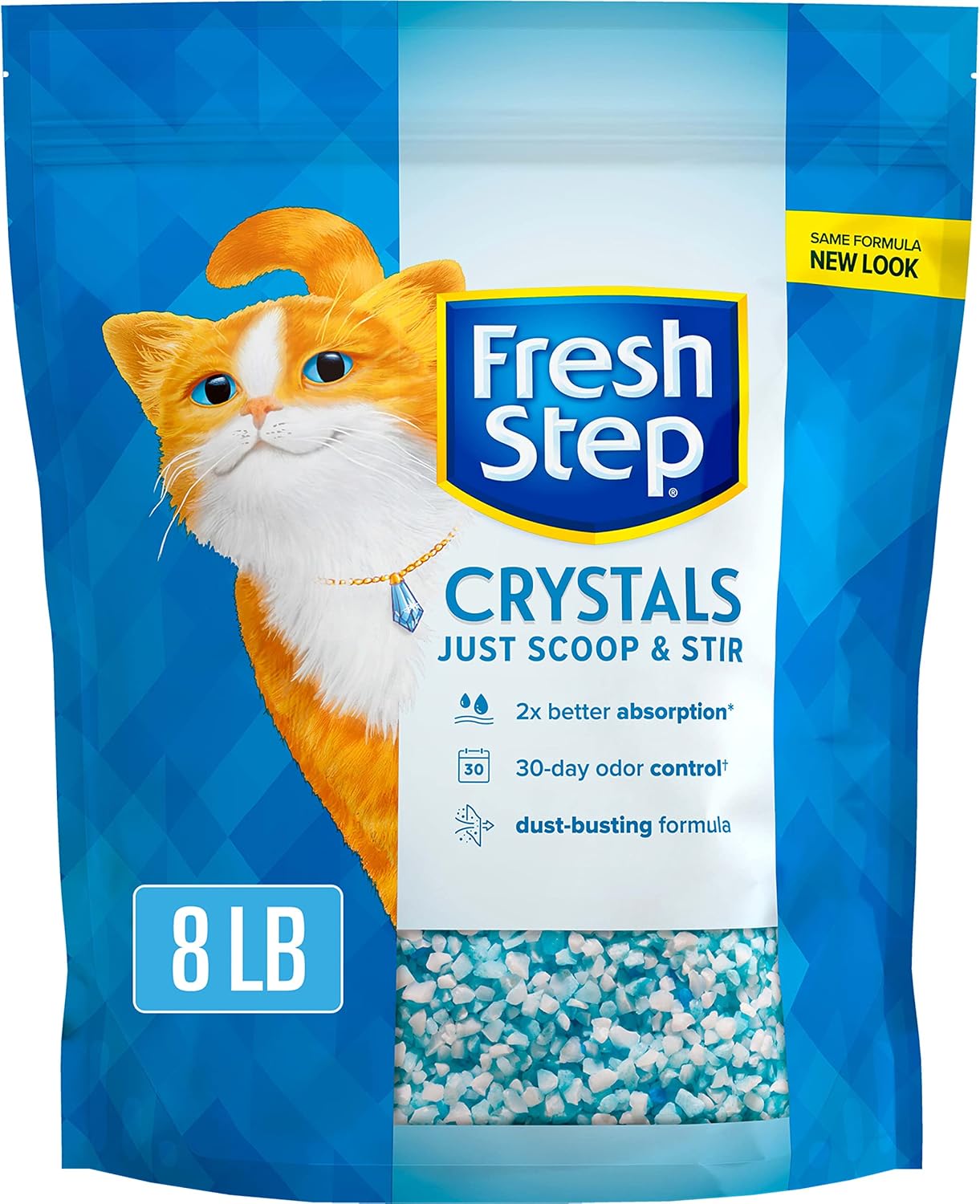 Fresh Step Crystals, Premium Cat Litter, Scented, 8 Pounds (Package May Vary)