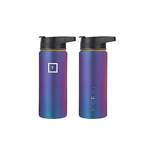IRON °FLASK Stainless Steel Insulated Water Bottle with 3 Lids, 40 oz U19688