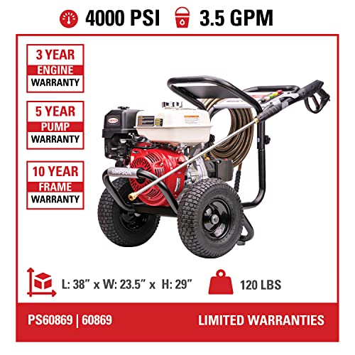 Simpson 61014 3500 PSI Gas Pressure Washer with Honda GX200 R714668