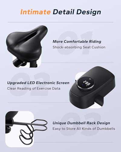 MERACH Exercise Bike, Low Noise Indoor Cycling Bike with App X955106