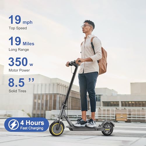 NAVIC Electric Scooter for Adults, Folding E-Scooter with Dual Braking and Dual Suspension B3040